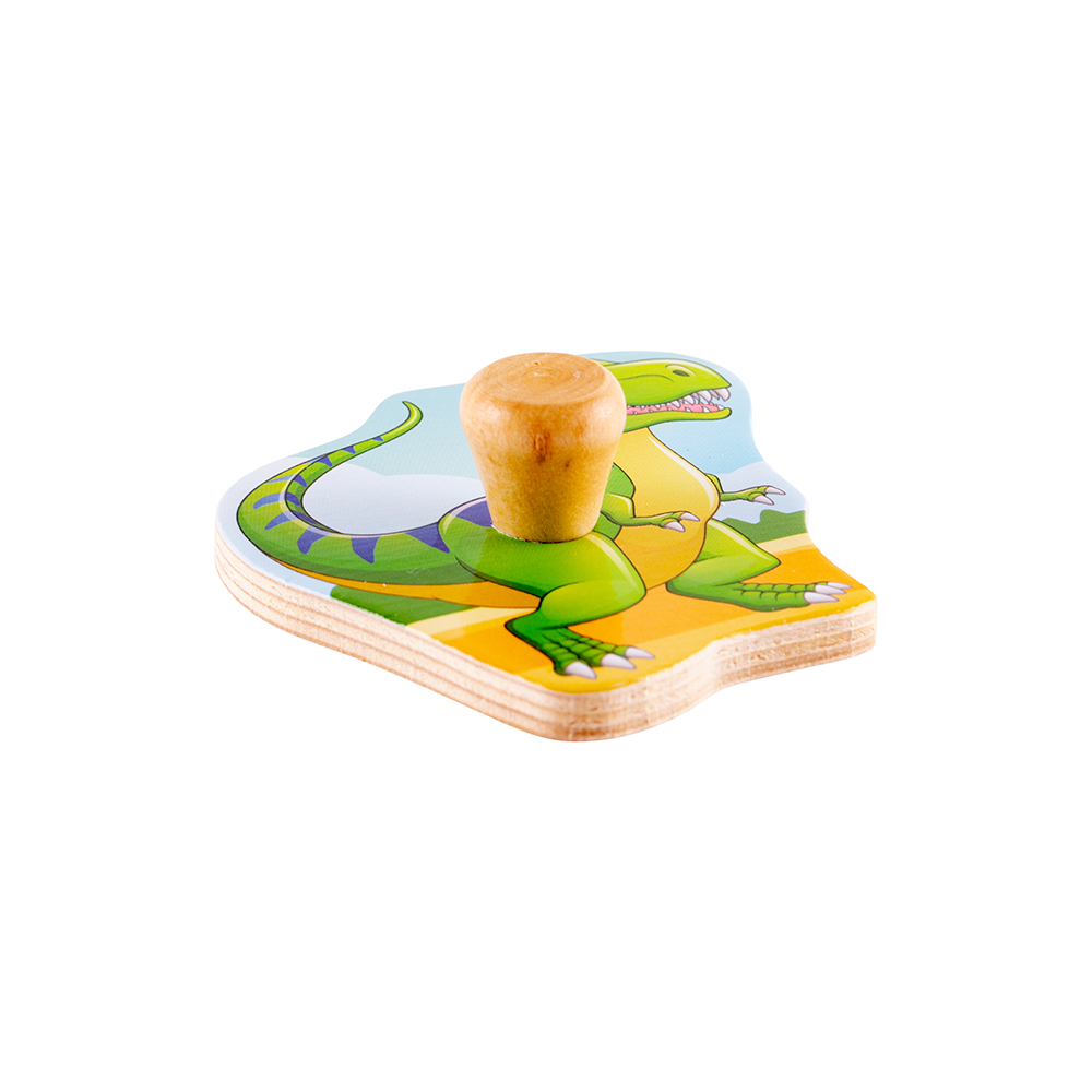 Encaje Dinosaurios de Madera con mango - Imagen 7