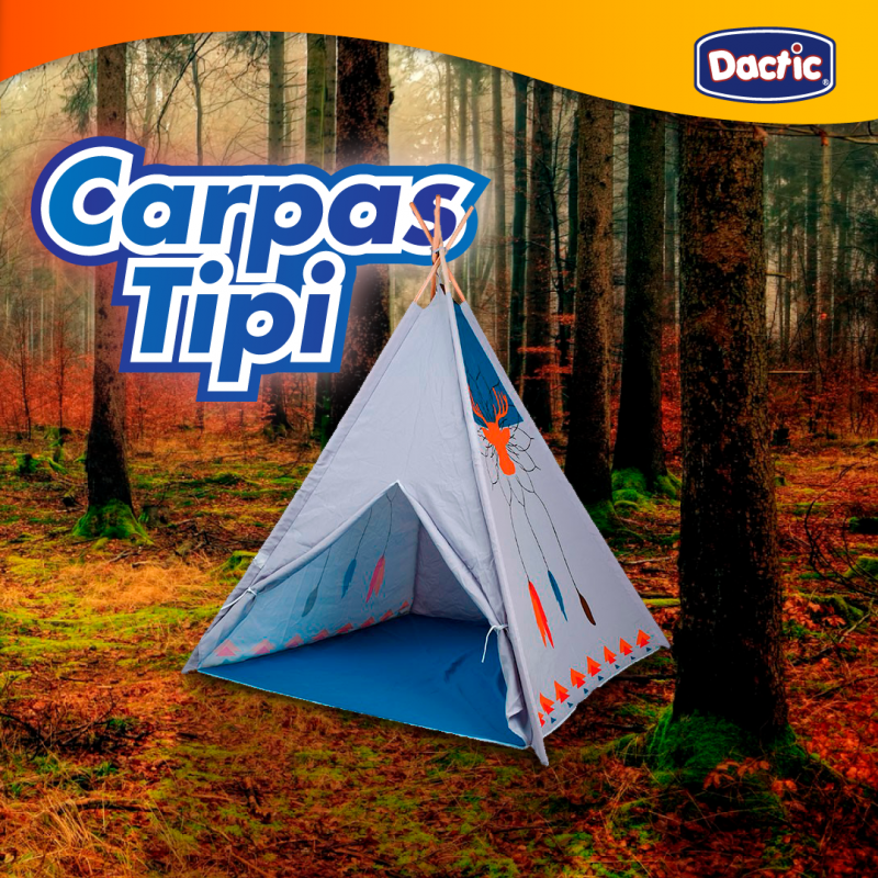 Carpa Tipi Blanca 120x120x150cm