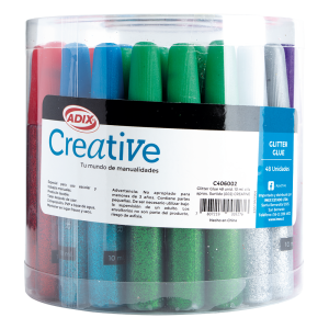 Glitter Glue 10ml c/u 48u Surtido