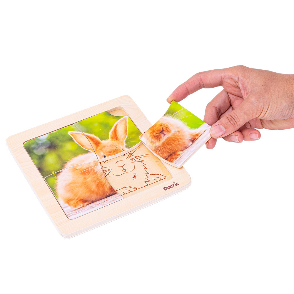 Puzzle Conejo de Madera - Imagen 3