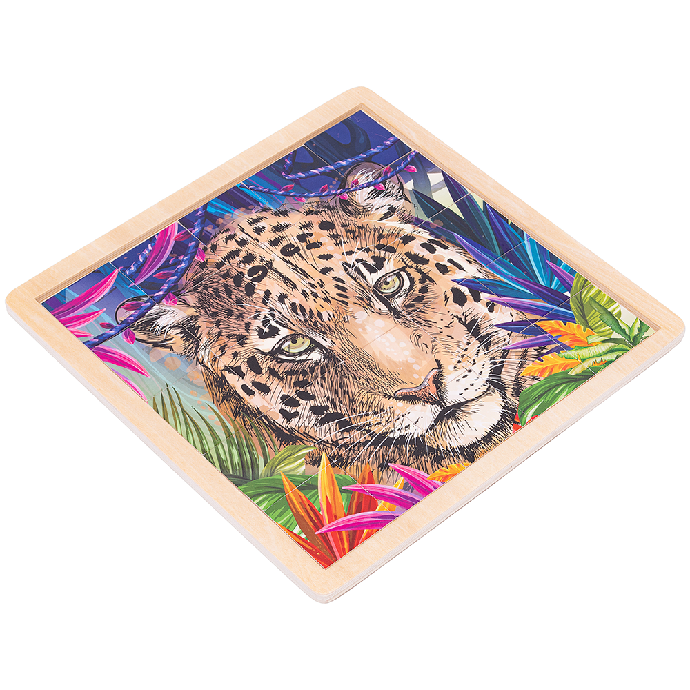 Puzzle Leopardo Madera 25 pz - Imagen 2