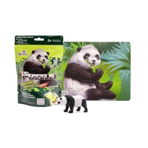 Puzzle  Oso Panda 18 Piezas + Figura