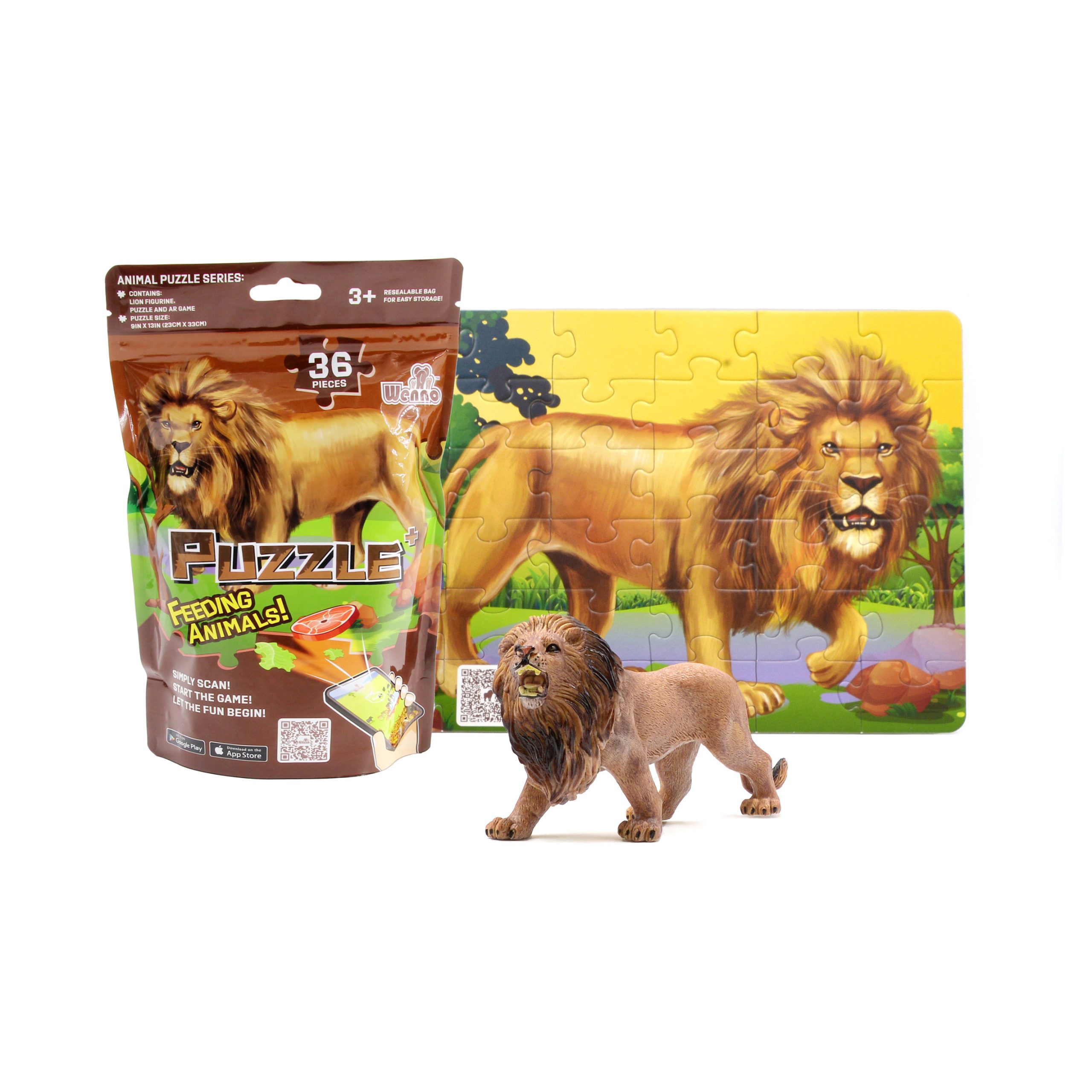 Puzzle León 36 Piezas + Figura