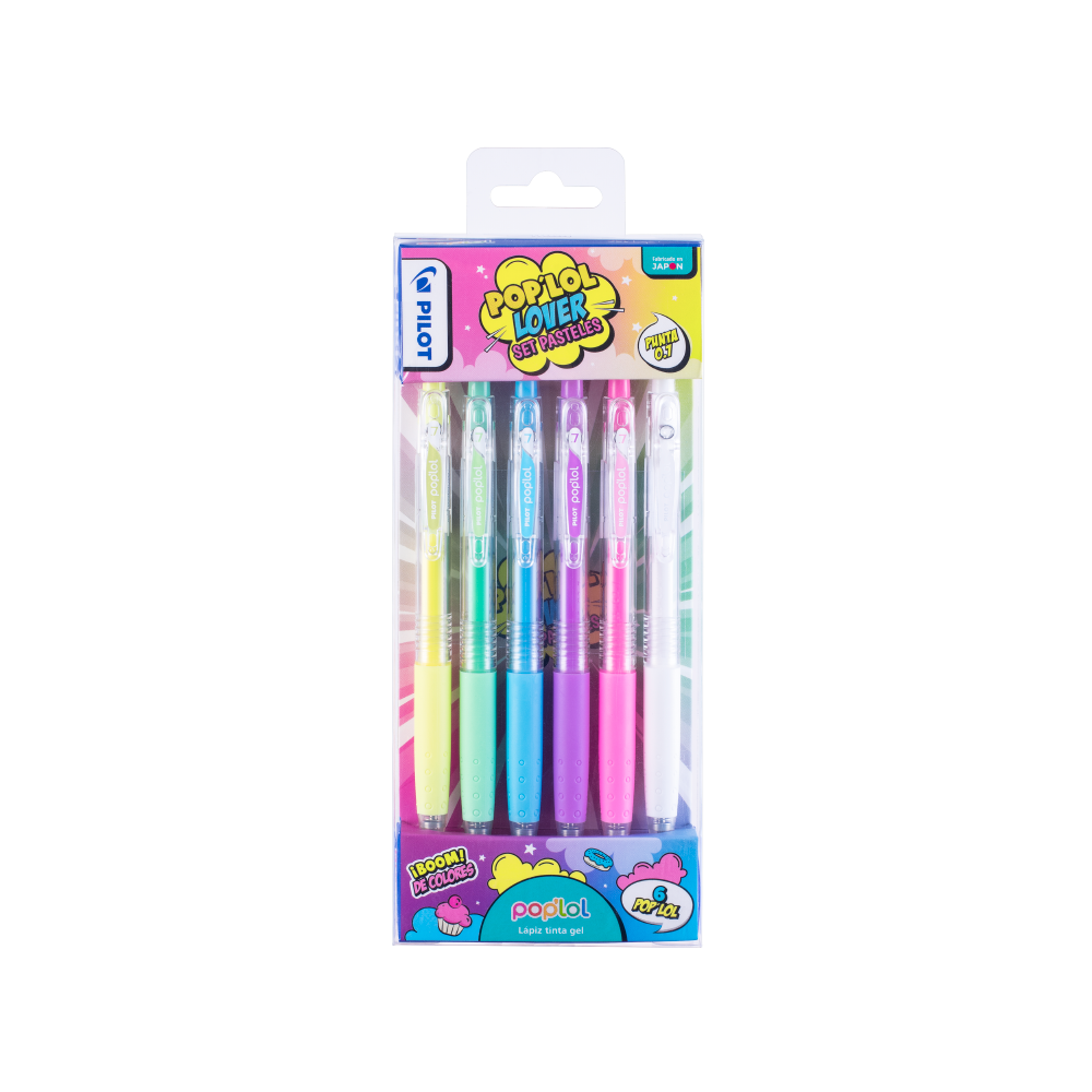 Set Lápiz Gel POP'LOL Pasteles 6u
