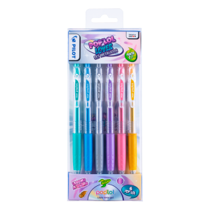 Set Lápiz Gel POPLOL 0.7 Metalicos 6u