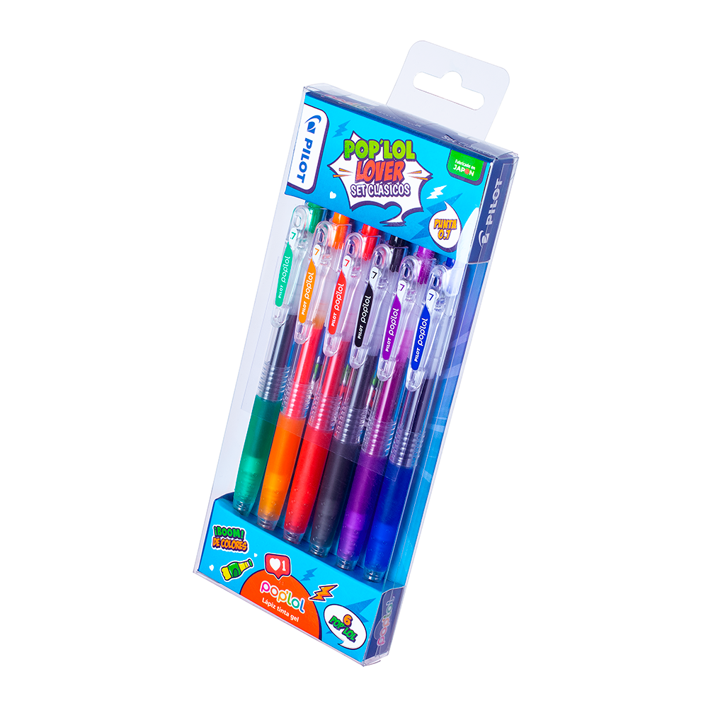 Set Lápiz Gel POP'LOL Clásicos 6u - Imagen 2