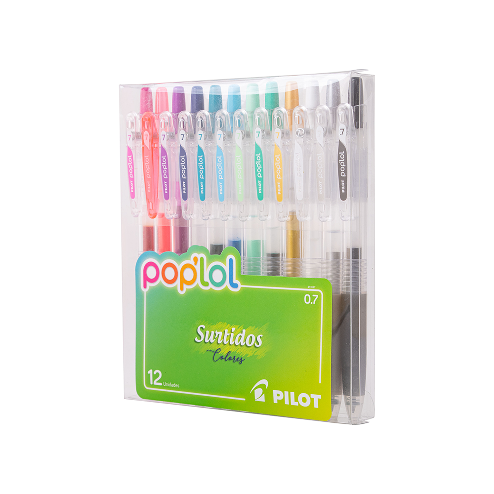 Set Lápiz Gel POPLOL Rainbow 12u - Imagen 2