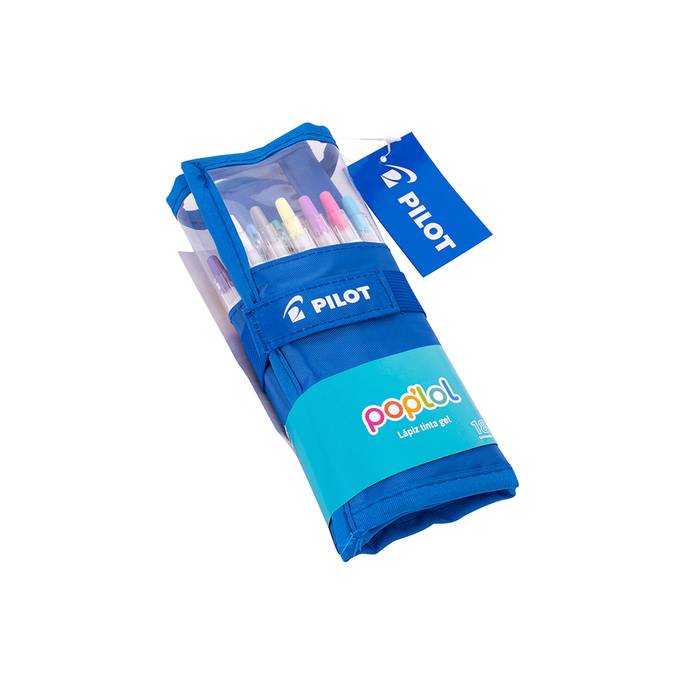 Set Lápiz Gel POPLOL 18u con Estuche - Imagen 3