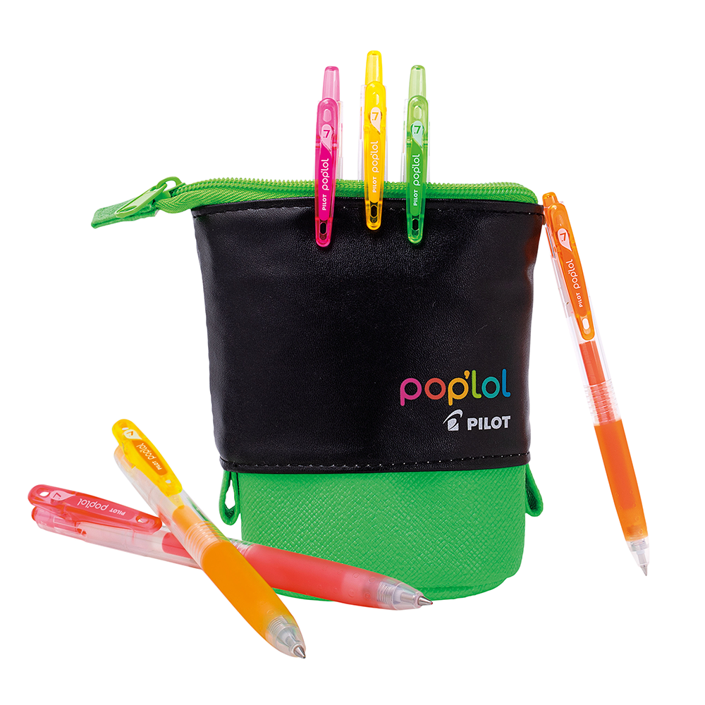 Set Lápiz Gel POP'LOL 6u c/Estuche Retráctil Verde