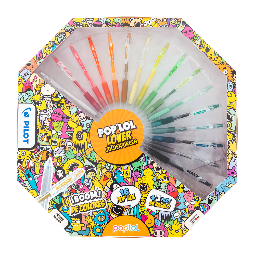 Set Lápiz Gel POP'LOL Golden Green 16u - Imagen 4