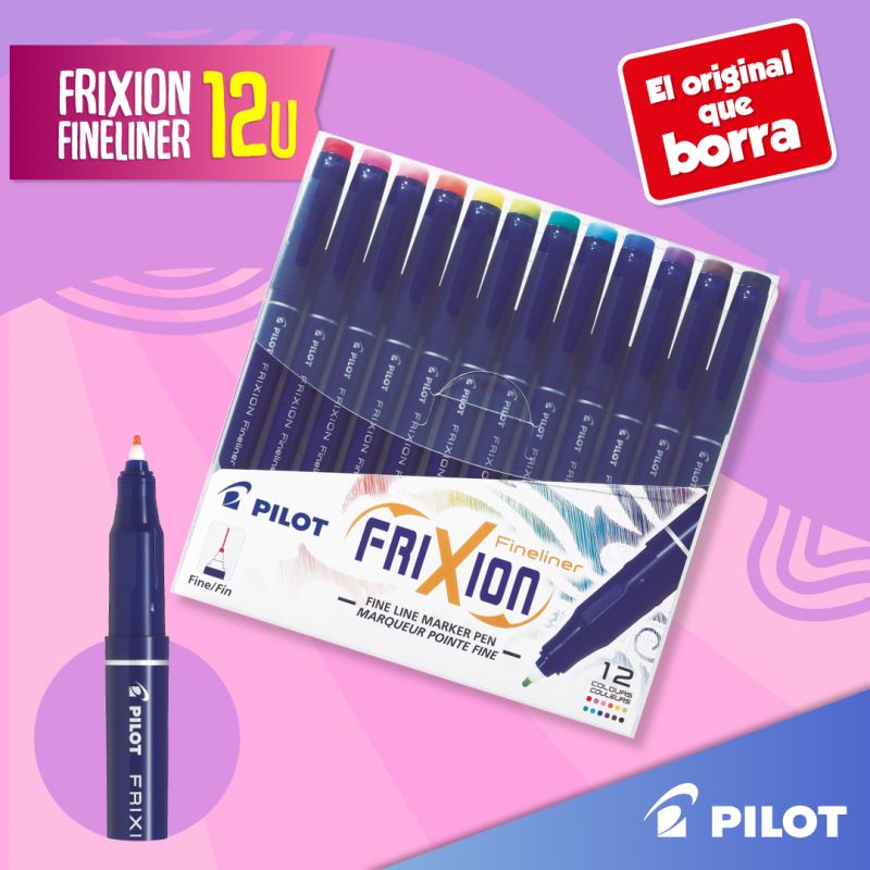 Set Marcadores Frixion Fineliner 12u
