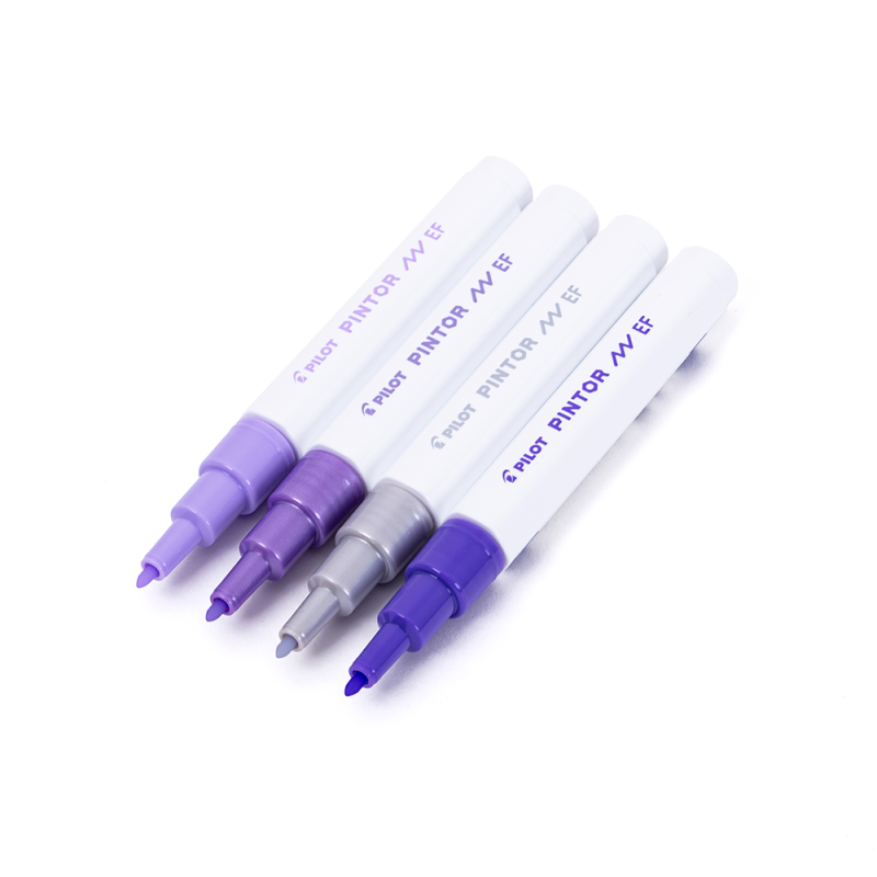 Set Pintor Metalizado Extra Fino 4u en Violetas - Imagen 3