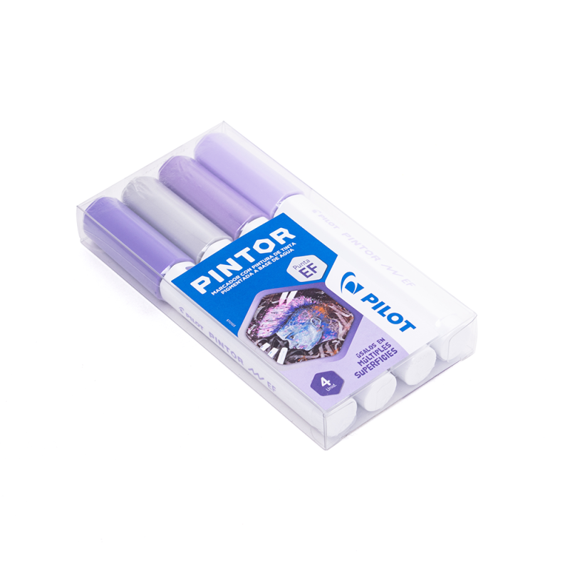 Set Pintor Metalizado Extra Fino 4u en Violetas - Imagen 2